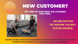 Free first aid training in Deeside.